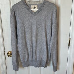 Old Navy Gray V-Neck Cotton and Cashmere Sweater for Men